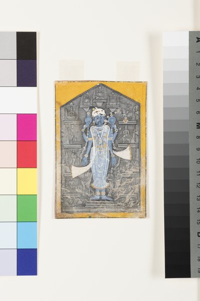 An Image of Vishnu Surrounded by Bas-reliefs of His Avatars by Surdhaj Nanag Ram